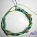 braccialetto brasiliano verde chiaro brillante e blu