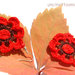 Orecchini crochet  - flower in autumn -