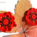 Orecchini crochet  - flower in autumn -