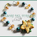 Bracciale "Natale 2012" Stella di Natale Oro  perle fimo cernit kawaii