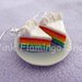 Rainbow cake - orecchini in Fimo