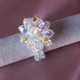 Anello con gocce Swarovski