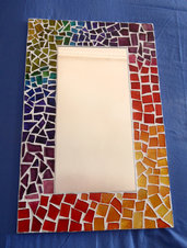 Specchio mosaico di vetro "arcobaleno"