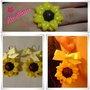 orecchini in fimo e cernit con girasole