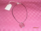 C11 Collana con ciondolo Swarovsky sfaccettato----Swarovsky necklace