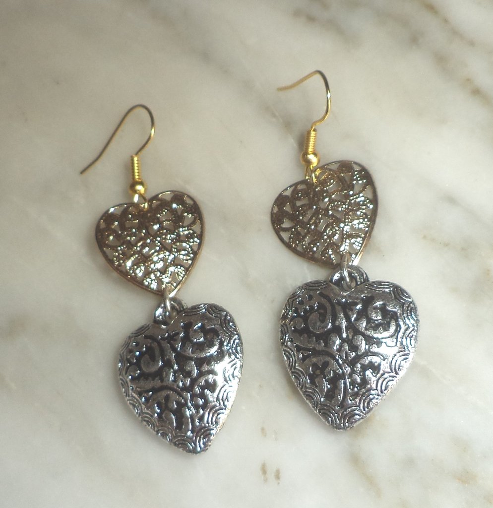 Orecchini A Cuore Blu In Argento 925 CHENGHONG: Gioielli Con Cristallo, Anallergici, Regalo Per Donna In Scatola