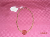 C13 Collana ad uncinetto con filo d'oro e Swarovsky----Crochet necklace with gold thread and Swarovsky