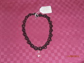 C15 Collana nodi cinesi nera con Swarovsky----black chinese knots necklace and Swarovsky