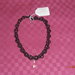 C15 Collana nodi cinesi nera con Swarovsky----black chinese knots necklace and Swarovsky