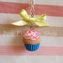 Collana cupcake e fiocco - in Fimo - kawaii