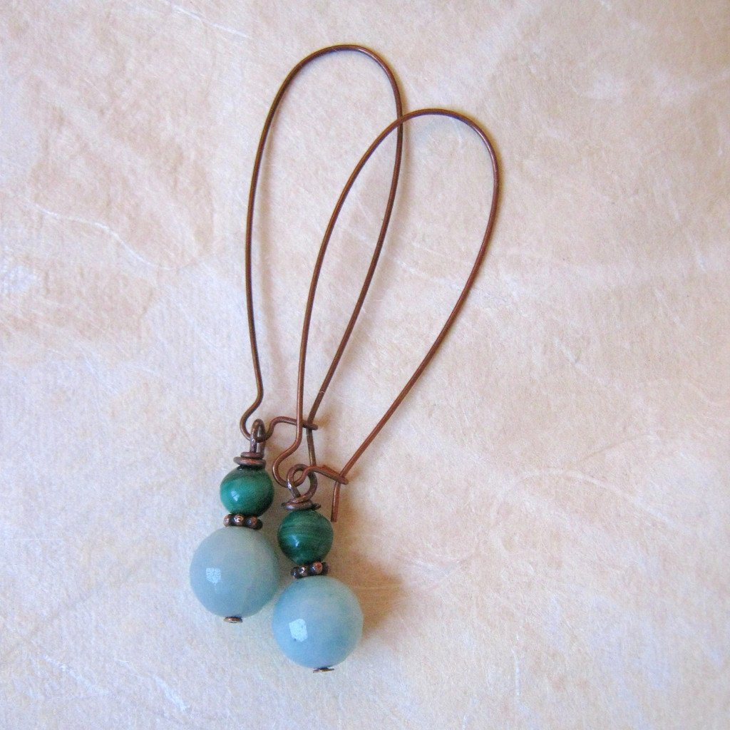 Orecchini Bronzallure - Variegata - Pendenti - Malachite -WSBZ02097.GM