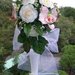 bouquet di rose bianche e orchidee