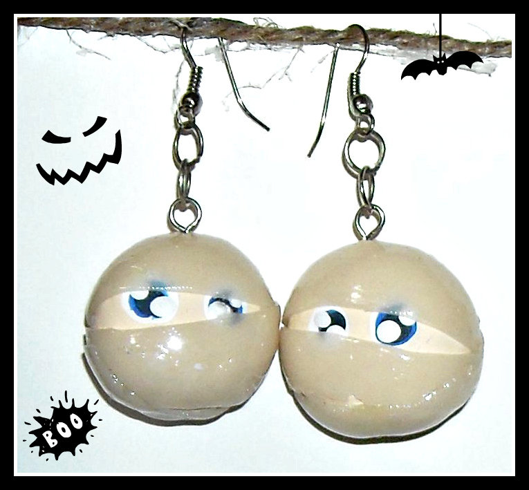 WEVENI Orecchini Acrilici A Forma Di Infermiera Zombie Mummia - Gioielli Originali Per Halloween, Donna E Bambina - Idea Regalo