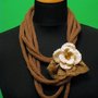 Collana - scaldacollo in lana marrone - Necklase - neckwarmer brown wool