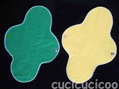 assorbente regolare impermeabile lavabile (verde) / regular AIO waterproof cloth menstrual sanitary pad