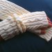 Elegant Natural White Fingerless Pure New Wool Mittens