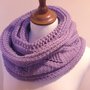 Chunky Handknit cowl-scarf-lavender-purple