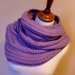 Chunky Handknit cowl-scarf-lavender-purple