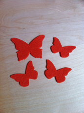 Farfalle in feltro arancione