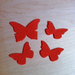 Farfalle in feltro arancione