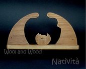 Natività in legno massello 