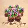 cup cake con roselline colorate