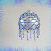  	Palla di Natale da collezione "Picot 1" fatta a mano con perline 