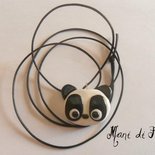 Collana panda in argento per donne / Collana in argento / Delicati
