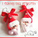 Orecchini Natale "Babbo Natale" 2015  idea regalo fimo cernit bambina ragazza bijoux natalizi regalo economico per lei 
