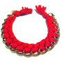 Bracciale filo e catena - rosso - mod. Color Chain