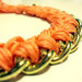 Bracciale filo e catena - fragola - mod. Color Chain