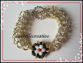 Bracciale chainmaille oro argento gold silver bracelet