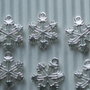 8 charms fiocchi di neve in metallo vend.