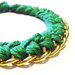 Bracciale filo e catena - verde - mod. Color Chain