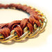 Bracciale filo e catena - marrone - mod. Color Chain