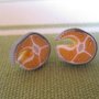  miniature food earrings - adorable SALMON to wear - polymer clay cernit fimo