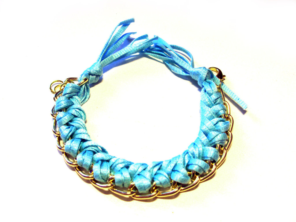 Philip Jones Bracciale A Catena Con Cristalli Azzurri | Zirconia, Placcato Argento | Lunghezza 18+2,5 Cm | Ipoallergenico