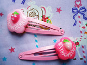 strawberry hair clip