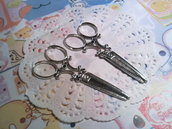 Charms Forbici argento tibetano 60x25mm