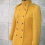 Cappotto signora elegante-senape colore