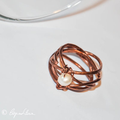 BioMag Anello Magnetico In Rame Puro 99,99% Per Donna, Con 4 Magneti 3500 Gauss, Design Cuore Regolabile, In Scatola Regalo, Argento