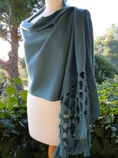 Elegante stola - sciarpa in lana merinos