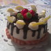 Miniatura torta rotonda con fragole