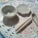 Set 4 pz ceramica bianca