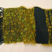 Sciarpa  tessuta su telaio a mano in pura lana verde scuro ORTO BOTANICO  - capo unico  