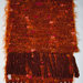 Sciarpa, tessuta con telaio a mano, in pura lana color ruggine  e  microfibra “IL GIARDINO  DI    CECHOV” - capo unico