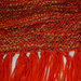 Sciarpa, tessuta con telaio a mano,  rossa ed arancione 	“MAYA” - capo unico