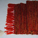 Sciarpa, tessuta con telaio a mano,  rossa ed arancione 	“MAYA” - capo unico