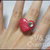  Anello cuore rosso 