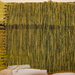 Sciarpa tessuta con telaio a mano in pura lana e cashmere verde e marrone TERRA VERDE-  Capo unico.